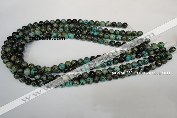 CTU482 15.5 inches 8mm round African turquoise beads wholesale