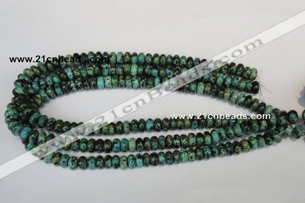 CTU484 15.5 inches 6*10mm rondelle African turquoise beads wholesale