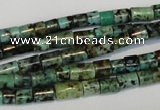 CTU485 15.5 inches 5*5mm - 5*8mm tube African turquoise beads wholesale