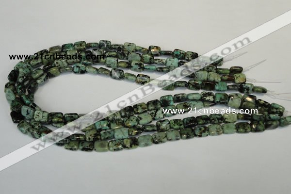 CTU494 15.5 inches 8*10mm rectangle African turquoise beads wholesale