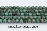 CTU519 15.5 inches 8mm faceted round African turquoise beads wholesale