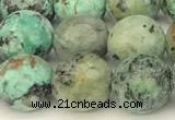 CTU526 15 inches 8mm faceted round African turquoise beads