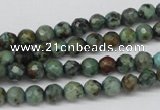 CTU551 15.5 inches 6mm faceted round African turquoise beads