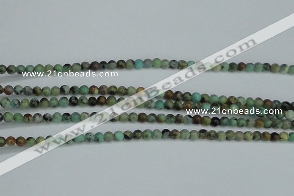 CTU560 15.5 inches 3mm round african turquoise beads wholesale
