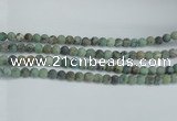 CTU564 15.5 inches 8mm round matte african turquoise beads