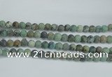 CTU565 15.5 inches 10mm round matte african turquoise beads