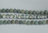 CTU566 15.5 inches 12mm round matte african turquoise beads