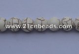 CTU67 15.5 inches 4mm round white turquoise strand beads Wholesale