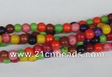 CTU700 15.5 inches 5mm round dyed turquoise beads wholesale