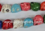 CTU711 15.5 inches 10*12*12mm skull dyed turquoise beads wholesale