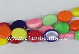 CTU715 15.5 inches 8*10mm oval dyed turquoise beads wholesale