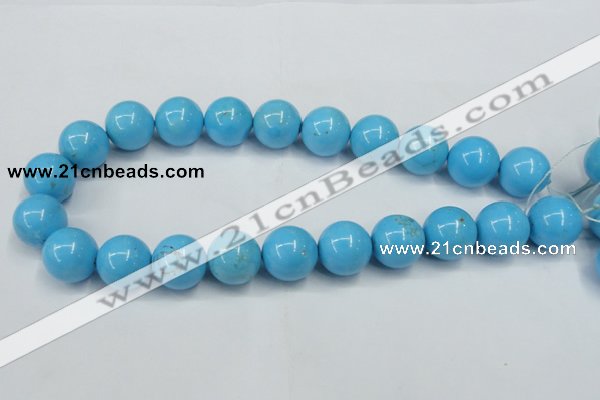 CTU881 15.5 inches 18mm round dyed turquoise beads wholesale