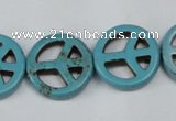 CTU900 15.5 inches 20mm coin dyed turquoise beads wholesale