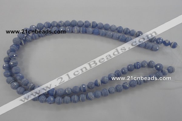 CTU920 15.5 inches 4mm faceted round synthetic turquoise beads