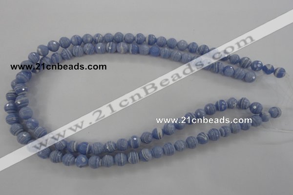 CTU921 15.5 inches 6mm faceted round synthetic turquoise beads