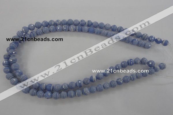 CTU922 15.5 inches 8mm faceted round synthetic turquoise beads