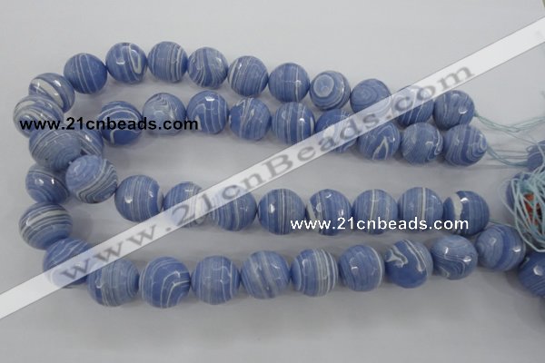 CTU927 15.5 inches 18mm faceted round synthetic turquoise beads