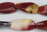 CTW116 15.5 inches 15*30mm twisted rectangle mookaite beads