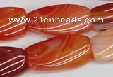 CTW117 15.5 inches 15*30mm twisted rectangle agate gemstone beads