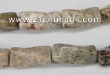 CTW139 15.5 inches 9*20mm twisted trihedron jasper gemstone beads