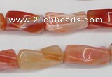 CTW143 15.5 inches 9*20mm twisted trihedron agate gemstone beads