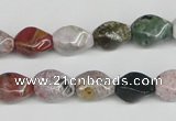 CTW149 15.5 inches 8*11mm twisted rice ocean agate gemstone beads