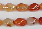 CTW160 15.5 inches 10*15mm twisted rice agate gemstone beads