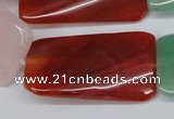 CTW169 15.5 inches 22*40mm twisted rectangle mixed gemstone beads