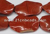 CTW308 15.5 inches 20*30mm wavy oval red jasper gemstone beads