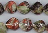 CTW31 15.5 inches 16mm twisted coin rainforest agate beads wholesale