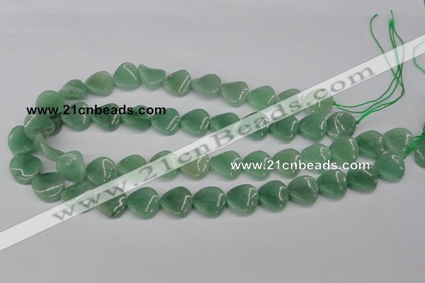 CTW34 15.5 inches 16mm twisted coin green aventurine beads wholesale