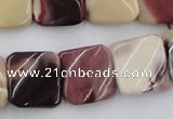 CTW353 15.5 inches 16*16mm twisted square mookaite beads