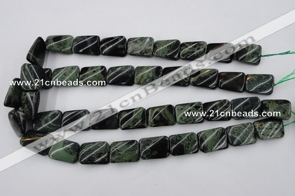 CTW381 15.5 inches 15*20mm twisted rectangle kambaba jasper beads