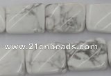 CTW383 15.5 inches 15*20mm twisted rectangle white howlite beads