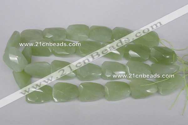 CTW417 15.5 inches 20*30mm faceted & twisted New jade gemstone beads