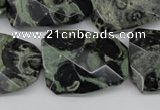 CTW419 15.5 inches 22*30mm faceted & twisted kambaba jasper beads