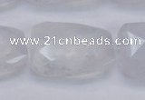 CTW500 15.5 inches 20*30mm faceted & twisted synthetic quartz beads