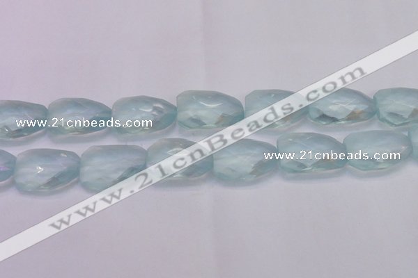 CTW503 15.5 inches 20*30mm faceted & twisted synthetic quartz beads