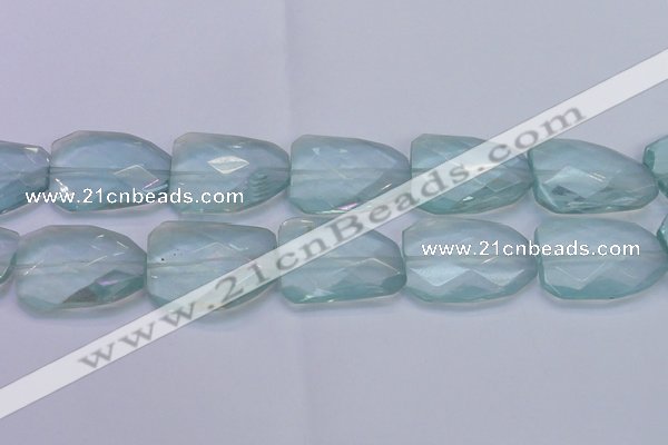 CTW511 15.5 inches 30*40mm faceted & twisted synthetic quartz beads