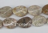 CTW58 15.5 inches 12*16mm twisted oval jasper gemstone beads