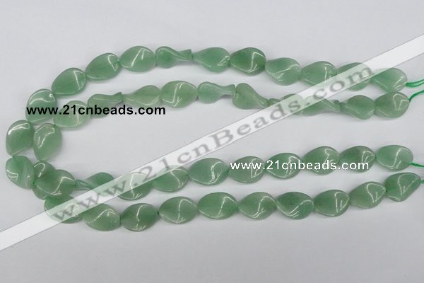 CTW61 15.5 inches 13*18mm twisted oval green aventurine beads