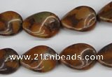 CTW62 15.5 inches 13*18mm twisted oval jasper gemstone beads