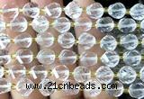 CTW650 15 inches 10mm faceted & twisted S-shaped white crystal beads