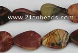 CTW71 15.5 inches 15*20mm twisted oval picasso jasper beads