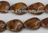 CTW75 15.5 inches 15*20mm twisted oval jasper gemstone beads