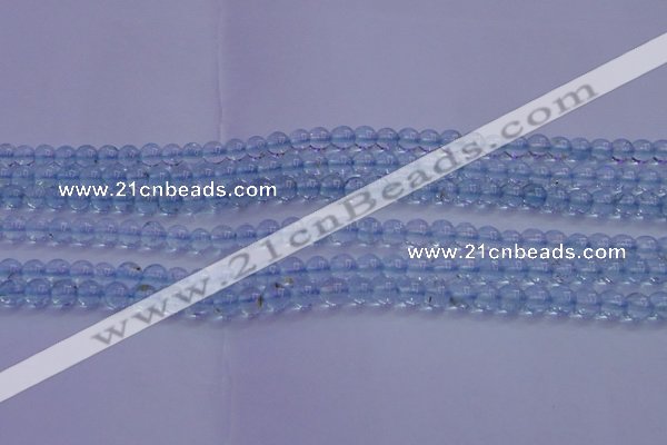 CTZ01 15.5 inches 4mm round natural topaz gemstone beads