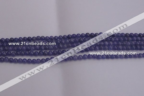 CTZ500 15.5 inches 4mm round natural tanzanite gemstone beads