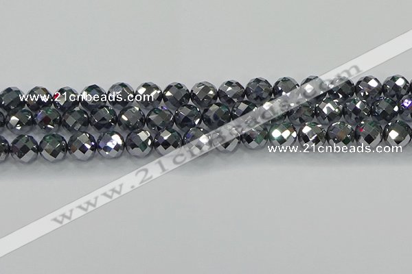 CTZ614 15.5 inches 12mm faceted round terahertz beads wholesale