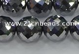 CTZ615 15.5 inches 14mm faceted round terahertz beads wholesale