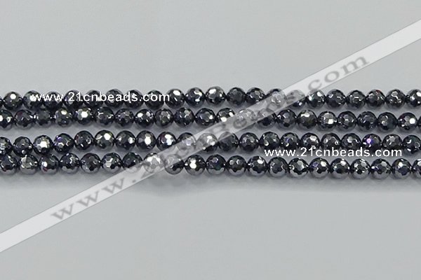 CTZ621 15.5 inches 6mm faceted round terahertz beads wholesale